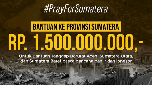Gubernur Sulsel Berikan Rp1,5 Miliar Bantuan Keuangan Tanggap Darurat untuk Bencana di Sumatera