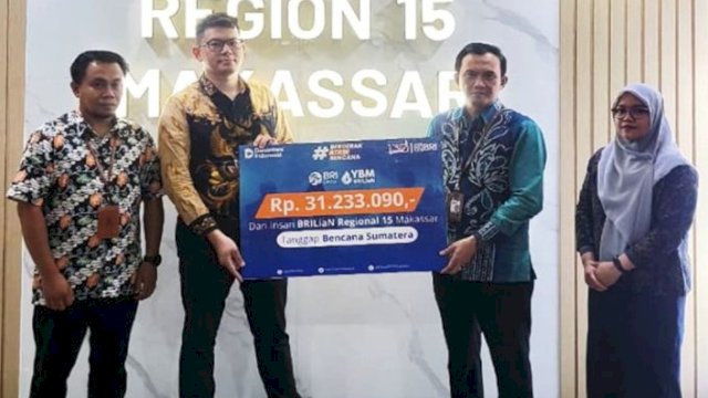 Insan BRILiaN Regional 15 Makassar Bergerak, Donasi Terkumpul untuk Pemulihan Pascabencana Sumatera