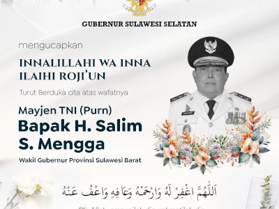 Gubernur Sulsel Andi Sudirman Sampaikan Duka Cita Atas Wafatnya Wagub Sulbar Salim S Mengga