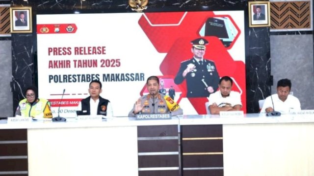 Press Release Akhir Tahun, Kapolrestabes Makassar Paparkan Capaian Kinerja Sepanjang Tahun 2025