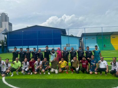 Laga Persahabatan Pemprov Sulsel-BKN Berakhir Imbang 3&ndash;3