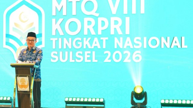 Sekda Sulsel Hadiri Launching MTQ VIII KORPRI Nasional 2026 di Makassar