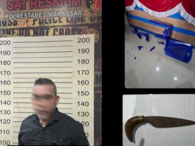 Pimpinan Ormas di Makassar, Ditangkap Usai Ngamuk dan Acungkan Badik di Kantor Lurah