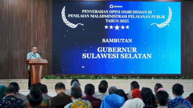 Ombudsman RI Serahkan Opini Penilaian Maladministrasi Pelayanan Publik 2025, Pemprov Sulsel: Jadikan Bahan Evaluasi