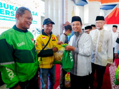 Ribuan Sopir dan Ojol Hadiri Bukber Bersama Gubernur Sulsel di Kawasan CPI