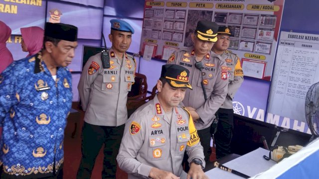 Kapolrestabes Makassar Tinjau Pos Pam Ketupat 2026 di Manggala, Pastikan Kesiapan Personel