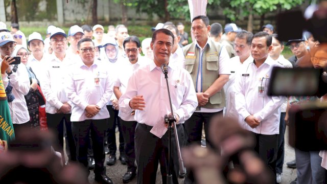Mentan Amran dalam acara pelepasan ekspor di Kantor Kementan Jakarta, Selasa (3/3/2026).