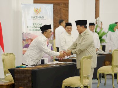 Prabowo dan Gibran Bayar Zakat di Istana, Baznas Himpun Rp3,8 Miliar