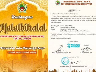 ​Pererat Silaturahmi, Kerukunan Keluarga Soppeng (KKS) Gelar Halalbihalal 27 Maret Mendatang