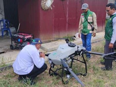 Kementan Dorong Modernisasi Pertanian, Petani CSR Kapuas Dilibatkan Operasikan Drone
