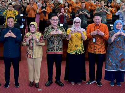 Wawali Aliyah Hadiri Penandatanganan MoU DTSEN, Perkuat Pemanfaatan Data Statistik untuk Pembangunan