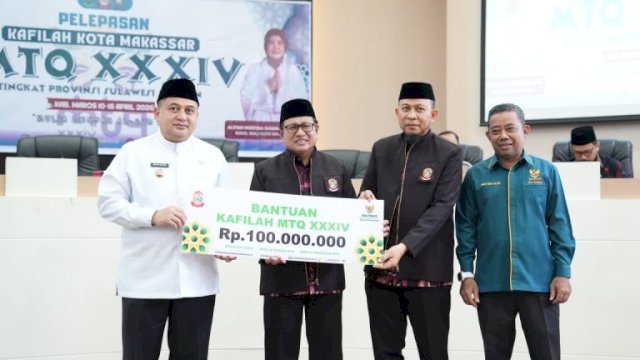 Walkot Munafri Lepas Kafilah MTQ Makassar, Targetkan Juara Umum di Maros