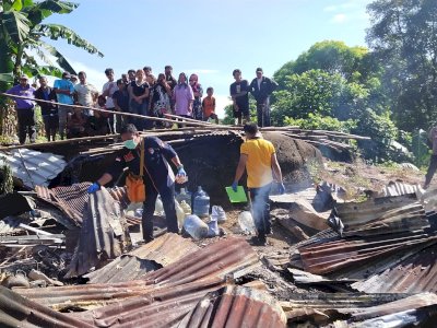 Kebakaran Gubuk Terpencil di Manggala, Lansia Ditemukan Tinggal Kerangka