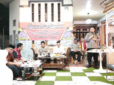 Ngopi Kamtibmas di Antang Makassar, Wakapolrestabes Ajak Warga Jaga Keamanan Lingkungan