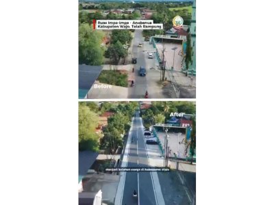Ruas Jalan Impa-Impa &ndash; Anabanua di Wajo Mulus, Gubernur Sulsel: Mobilitas Warga Kian Lancar