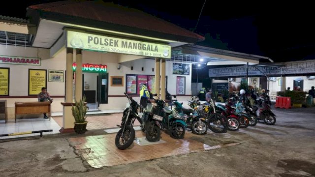 Polsek Manggala Amankan 9 Motor knalpot Brong dalam Operasi Cipta Kondisi