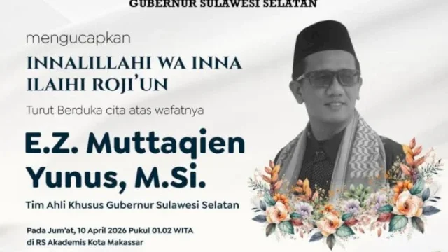 Kabar Duka, Staf Khusus Gubernur Sulsel Muttaqien Yunus Meninggal Dunia