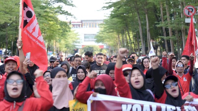May Day 2026 di Makassar Meriah, Munafri&ndash;Aliyah Turun Langsung Bersama Buruh