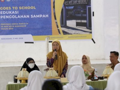 TP PKK Kota Makassar Goes to School, Ajak Siswa Kelola Sampah di Sekolah