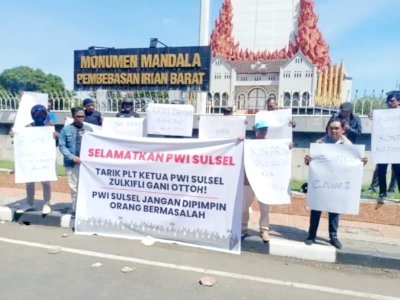 Badai di Tubuh PWI Sulsel: Forum Penyelamat Gelar Aksi, Tuntut Plt Ketua Segera Dicopot!
