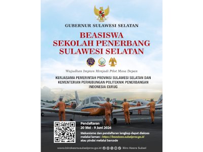 Pemprov Sulsel Buka Beasiswa Pilot 2026, Gubernur Andi Sudirman Ajak Generasi Muda Raih Cita-cita di Dunia Penerbangan