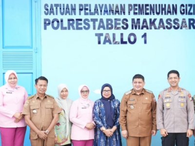 Wali Kota Makassar dan Kapolrestabes Resmikan SPPG Tallo 1 Polrestabes Makassar