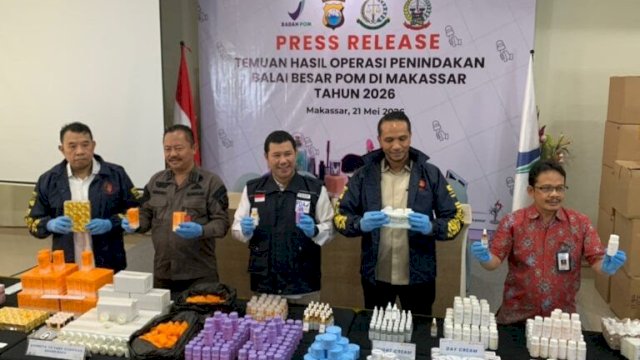 Pabrik Kosmetik Ilegal Bermerkuri di Makassar Digerebek, Omzetnya Tembus Rp65 Juta Seminggu!