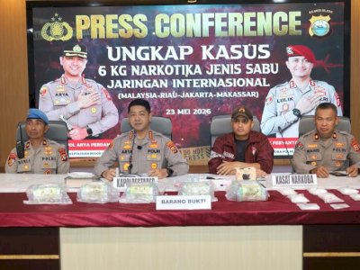 Kapolrestabes Makassar Ungkap Jaringan Sabu Malaysia, Tujuh Tersangka Terancam Hukuman Mati