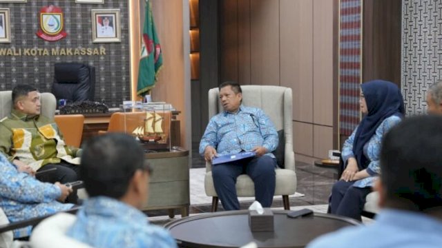 Wali Kota Makassar Munafri Arifuddin menerima audiensi pengurus APINDO Sulsel di Balai Kota Makassar, Kamis (11/6/2026).