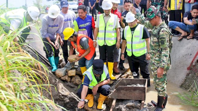 Gubernur Sulsel Ground Breaking Rehabilitasi Irigasi Bengo, Perkuat Produktivitas Pertanian Bone