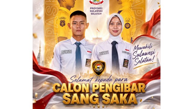 Juan Pablo dan Taswina Putri, resmi terpilih sebagai calon Pasukan Pengibar Bendera Pusaka (Paskibraka) tingkat pusat 2026