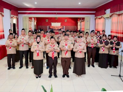 Fatmawati Rusdi Kukuhkan Pengurus Saka Wanabakti Kota Makassar Masa Bakti 2025&ndash;2030