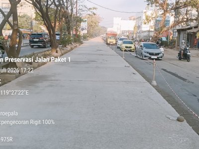 Mengapa Jalan Aroepala Dibeton Sedang Hertasning Diaspal? Ini Penjelasan Pemprov Sulsel