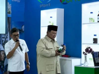 Dukung Ketahanan Pangan dan Energi, PTPN I Pamerkan Hilirisasi Tebu Bioetanol di Hadapan Presiden Prabowo