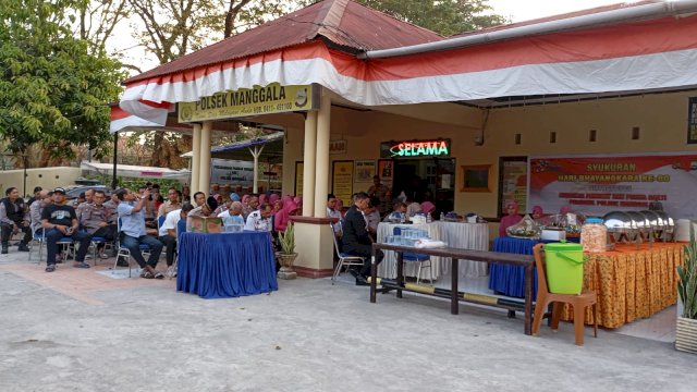 Syukuran Hari Bhayangkara ke-80 di Polsek Manggala: Momentum Kenaikan Pangkat, Pelepasan Purna Bakti, dan Panen Prestasi