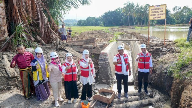 Groundbreaking Irigasi di Luwu, Gubernur Sulsel: Mari Kawal Bersama untuk Petani Kita