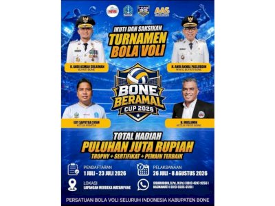 PBVSI Bone Siap Gelar Turnamen Bola Voli BerAmal Cup 2026, Hadirkan Atmosfer Liga Profesional dan Semangat Berbagi