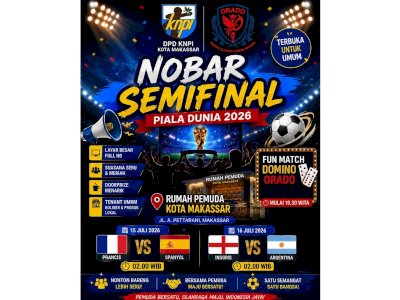 Moment 4 tahun Sekali, DPD KNPI Kota Makassar Gelar Nobar Melibatkan Elemen Masyarakat dan UMKM
