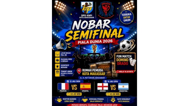 Moment 4 tahun Sekali, DPD KNPI Kota Makassar Gelar Nobar Melibatkan Elemen Masyarakat dan UMKM
