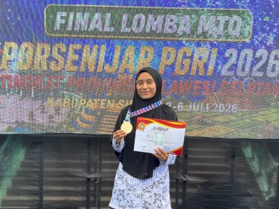 Porsenijar Sulsel 2026: Lantunan Syahdu Nurul Magfira Segel Emas MTQ untuk PGRI Maros