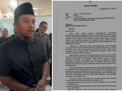 Soal Surat Mediasi Bupati Gowa, Pemprov Sulsel: Belum Diterima dan Tidak Resmi