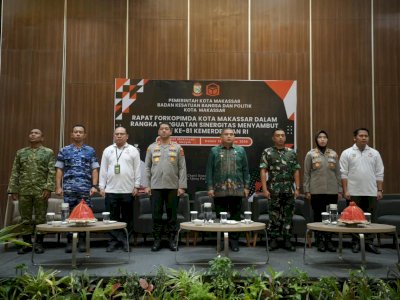 ​Sambut HUT ke-81 RI, Pemkot Makassar dan Forkopimda Perkuat Sinergi Tiga Pilar Jaga Kondusivitas Kota