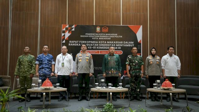 ​Sambut HUT ke-81 RI, Pemkot Makassar dan Forkopimda Perkuat Sinergi Tiga Pilar Jaga Kondusivitas Kota