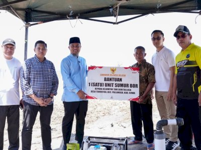 Atasi Kesulitan Air Petani, Gubernur Sulsel Salurkan Bantuan Sumur Bor di Bori Tallasa Gowa
