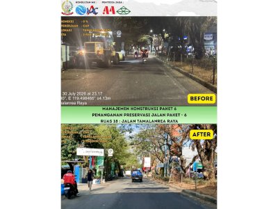 Jalan Tamalanrea Raya Mulai Diaspal Lewat Program MYP Pemprov Sulsel