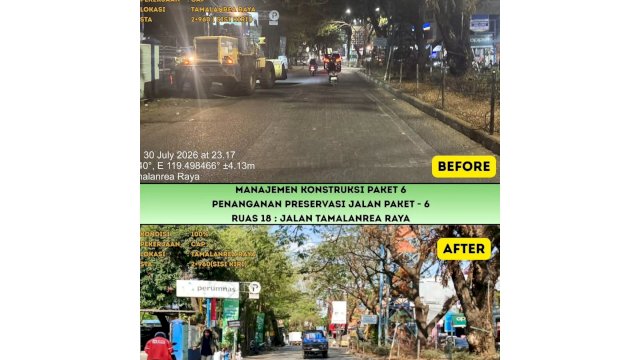 Jalan Tamalanrea Raya Mulai Diaspal Lewat Program MYP Pemprov Sulsel