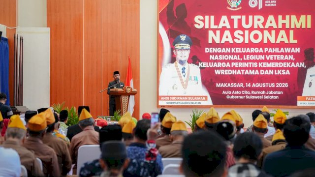 Peringatan HUT ke-81 Republik Indonesia, Gubernur Sulsel Silaturahmi dengan Keluarga Pahlawan dan Veteran