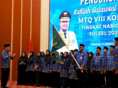 Jufri Rahman Lepas Kafilah MTQ KORPRI Sulsel, Tekankan ASN Berakhlak dan Berintegritas
