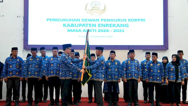 Sekda Jufri Rahman Kukuhkan Pengurus Korpri Enrekang Masa Bakti 2026-2031