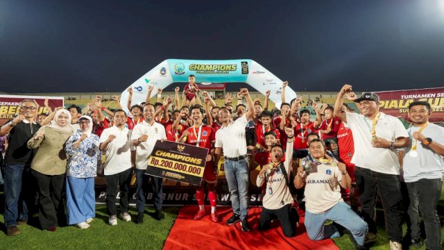 Bone Keluar Sebagai Juara 1, Gubernur Andi Sudirman Apresiasi Sportivitas di Piala Gubernur Sulsel Cup 2026